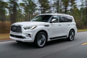 Infiniti Qx80: Luxurious Performance On The Road Wallpaper