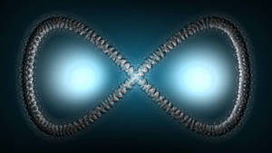 Infinity Symbol Blue Lights Wallpaper