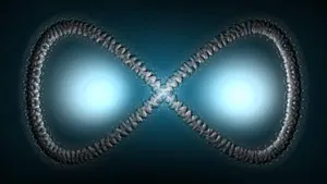 Infinity Symbol Blue Lights Wallpaper