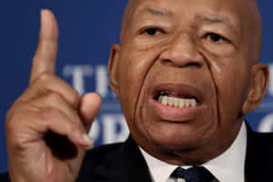 Influential Politician Elijah Cummings Expressing A Firm Point Wallpaper