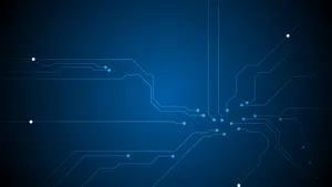 Information Technology Minimalist Blue Wallpaper