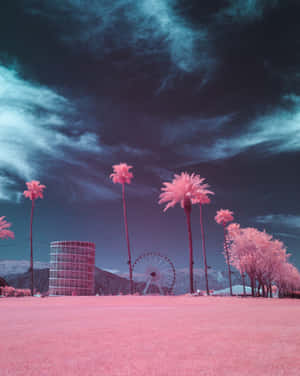 Infrared_ Desert_ Oasis Wallpaper