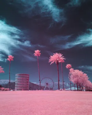Infrared_ Desert_ Oasis Wallpaper