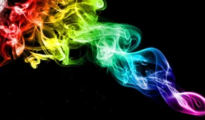 Inhale Positivist With Colorful Smoke Wallpaper