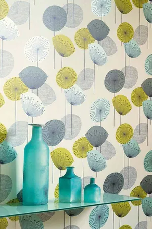 Inherent Dandelion Clocks Chaffinch Wallpaper