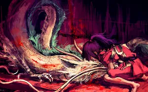 Injured Haku In Sen To Chihiro No Kamikakushi Wallpaper