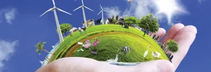 Innovative Green Technology Concept Wallpaper