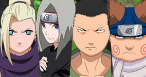 Ino Shika Cho: The Legendary Trio Of Shinobi In Action Wallpaper