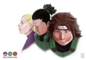 Ino Shika Cho Trio In Action Wallpaper