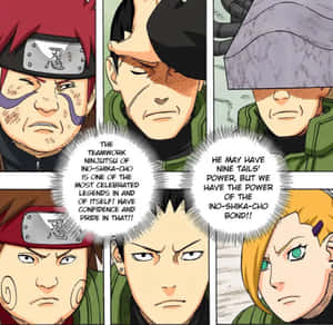 Ino, Shikamaru, And Choji United In Action As The Ino-shika-cho Formation. Wallpaper