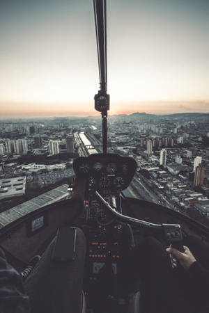 Inside Helicopter Cockpit View Wallpaper