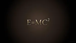 Insightful Einstein Physics Equation On A Golden Background Wallpaper
