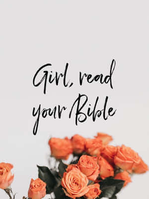 Inspirational Bible Quotewith Roses Wallpaper