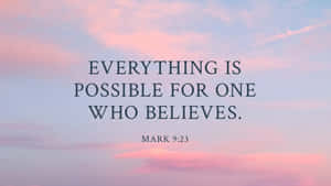 Inspirational Bible Verse Mark923 Background Wallpaper
