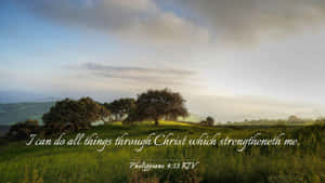 Inspirational Bible Verse Philippians413 Landscape Wallpaper