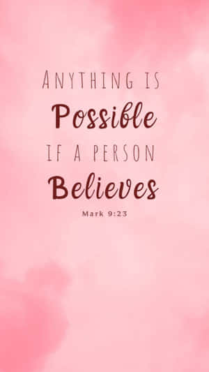 Inspirational Bible Verse Pink Background Wallpaper