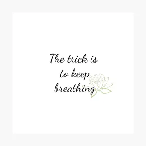 Inspirational Breathing Quote In Pristine White Background Wallpaper