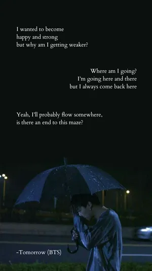 Inspirational Bts Lyrics Wallpaper For Fans Wallpaper