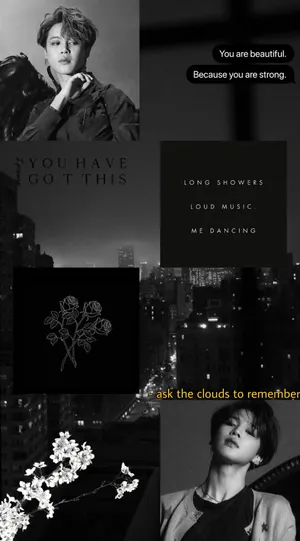 Inspirational_ Collage_ Black_and_ White Wallpaper