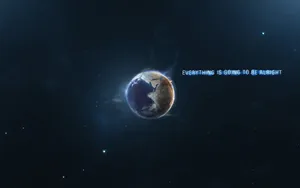 Inspirational Earth Space Quote Wallpaper