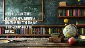 Inspirational Education Quote Classroom Setting Wallpaper