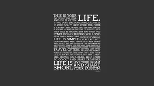 Inspirational Minimalist Quote Wallpaper Wallpaper