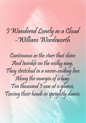 Inspirational Poetry Quote On Dark Backdrop Wallpaper