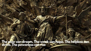 Inspirational Political Quote Statue Wallpaper