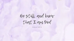 Inspirational Psalm Quote Purple Background Wallpaper