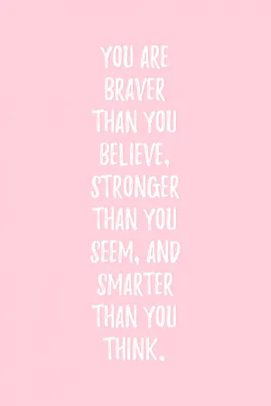 Inspirational Quote Pink Background Wallpaper