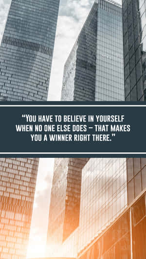 Inspirational Skyscraper Quote4 K Business Wallpaper