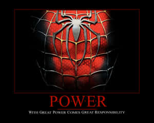 Inspirational With Great Power Comes Great Responsibility Quote Wallpaper