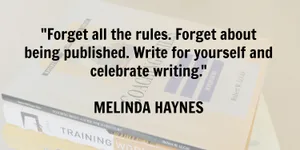 Inspirational Writing Quote Melinda Haynes Wallpaper