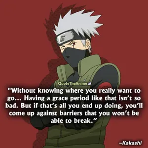 Inspiring Kakashi Hatake Quote On A Dark Background Wallpaper