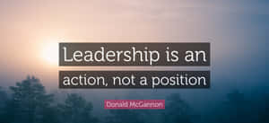 Inspiring Leadership Quote Wallpaper
