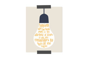 Inspiring Light Bulb With Wise Quote Wallpaper
