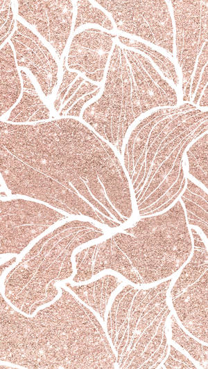 Instagram Story Girly Rose Gold Floral Pattern Wallpaper