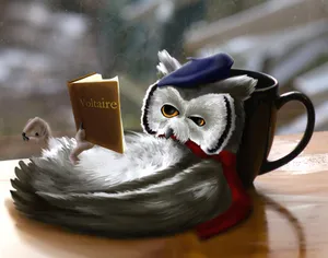 Intellectual Owl Wallpaper