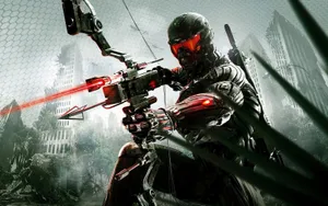 Intense Action Game Combat Scene Wallpaper