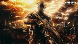 Intense Action In Call Of Duty First Person Shooter Wallpaper