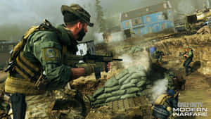 Intense Action In Call Of Duty Ps4 Gameplay Wallpaper