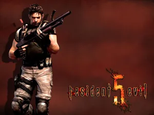 Intense Action In Resident Evil 5: Chris Redfield And Sheva Alomar Battling Enemies Wallpaper