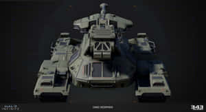 Intense Action Scene - Scorpion Halo Battle Wallpaper