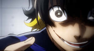 Intense Anime Character Close Up Wallpaper