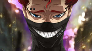 Intense Anime Character Close Up Wallpaper