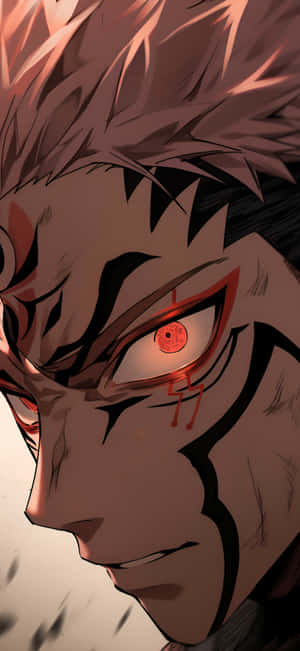 Intense_ Anime_ Character_ Closeup Wallpaper