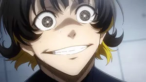 Intense Anime Character Expression Wallpaper