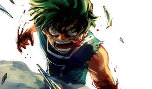 Intense Anime Hero Artwork Wallpaper