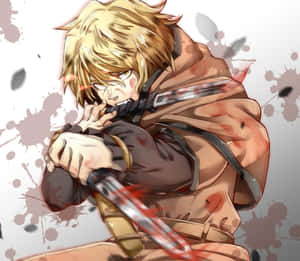 Intense_ Anime_ Warrior_ Thorfinn Wallpaper