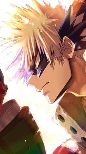 Intense Bakugou Profile Art Wallpaper